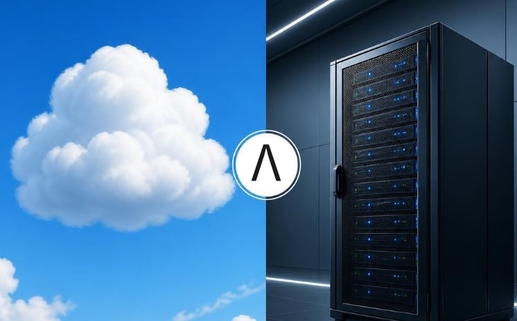 The same platform, two places: once as a service in the cloud, once in your own data center