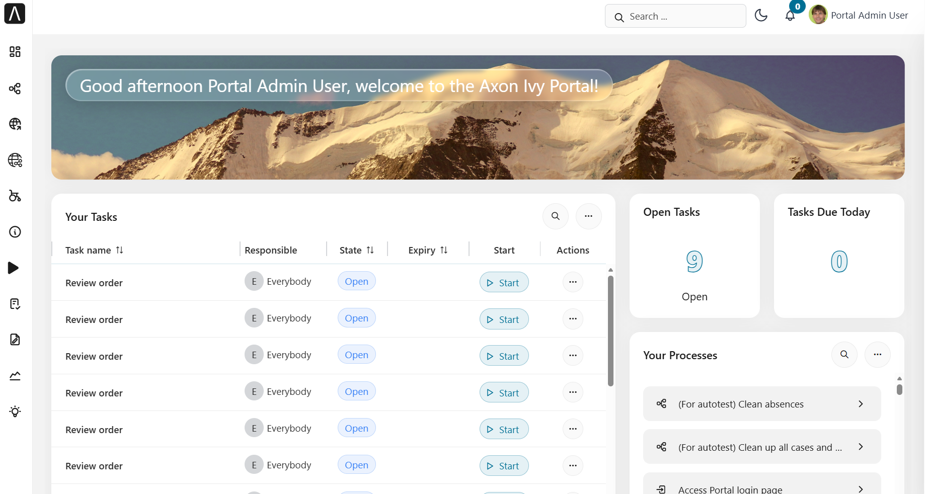 Modernized Portal Dashboard