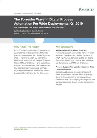 Forrester DPA Wide Wave 2019