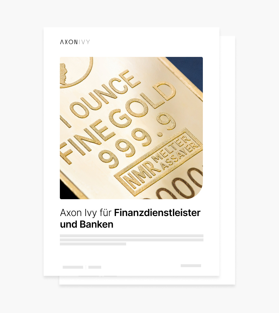 Branchenüberblick: Axon Ivy für Finanzdienstleister und Banken