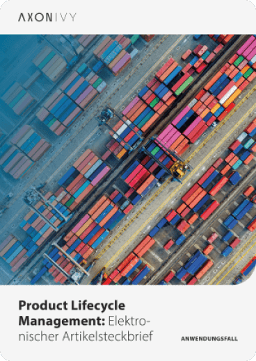 Use Case 'Product Lifecycle Management: Elektronischer Artikelsteckbrief'