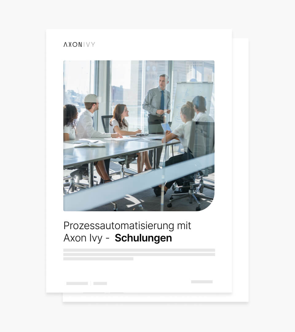 Broschüre Prozessautomatisierung mit Axon Ivy - Schulungen